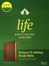 NLT Life Application Study Bible: LeatherLike Dark brown /  Brown